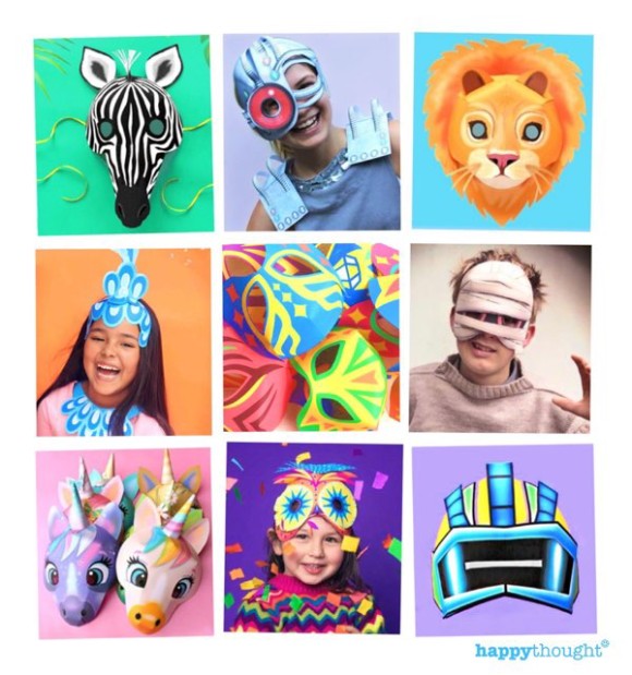 Happythought-masks printable templates to make at home