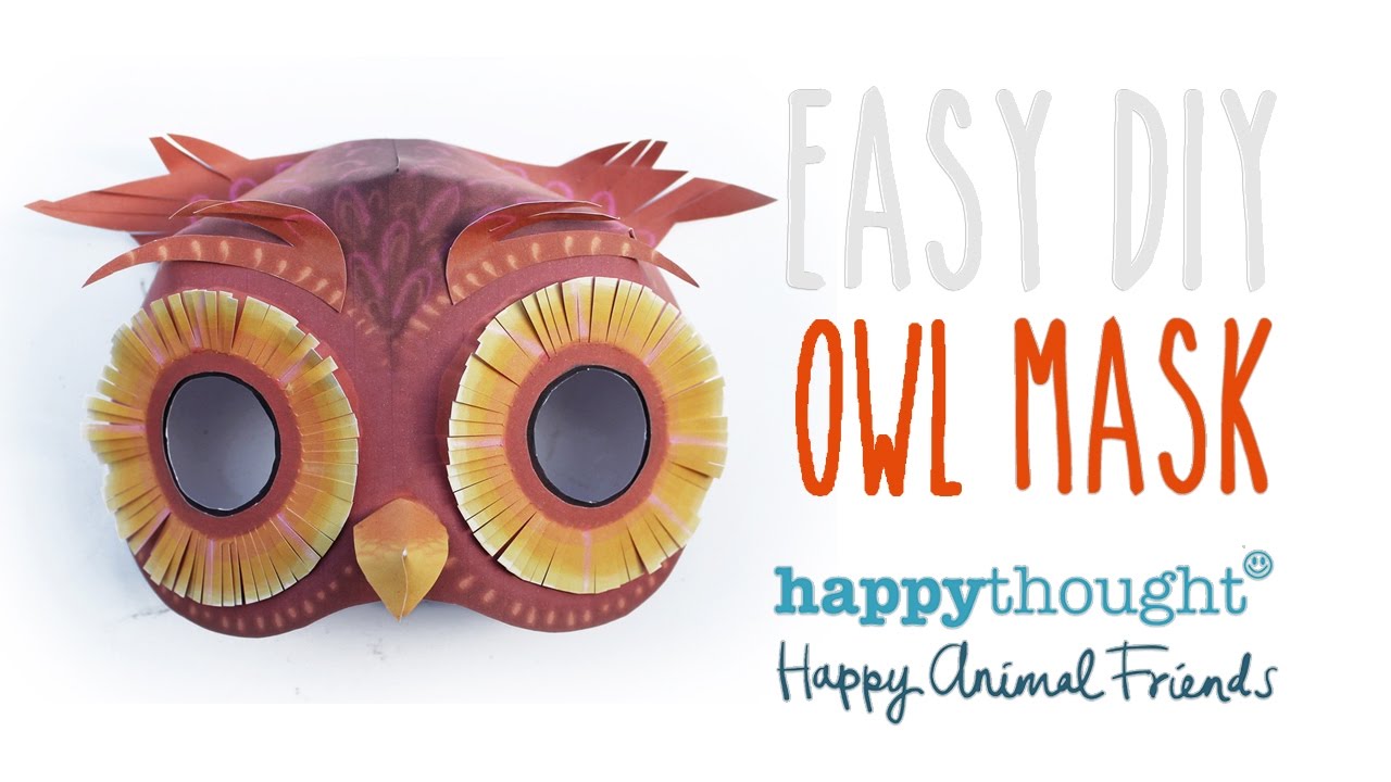 How to make a paper owl mask with dress up costume tips too.