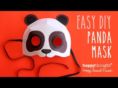 Print paper Panda mask. Animal mask + DIY homemade costume ideas!