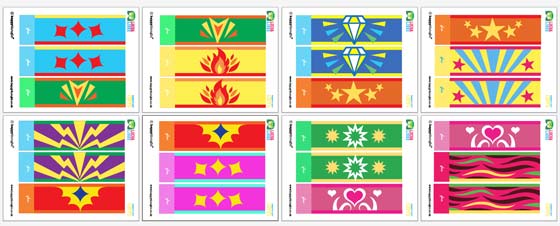 12 lucha libre cuff templates to print and wear.