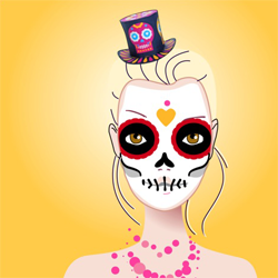 day of the dead face paint simple