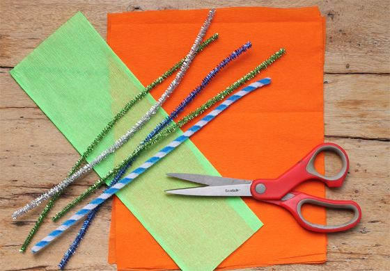 Materials making crepe Mexican paper flowers!