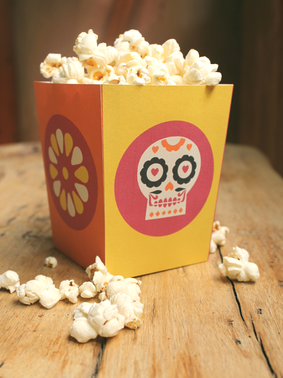 Day of the Dead spicy popcorn printable