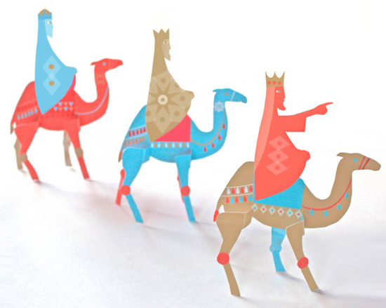 Three kings paper craft for folksy printable and by post