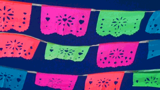 Multicolored Papel Picado Banderitas Fiesta Decorations Pack of 12 Mexican Paper Flags Made in Mexico