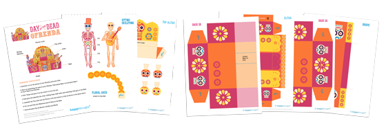 dia de los muertos templates patterns DIY