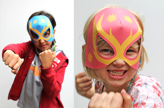 cómo hacer máscaras de lucha libre para niños 