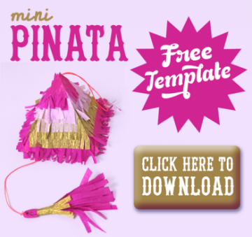 Cinco de mayo Mini Piñata templates to download and make + tutorial!
