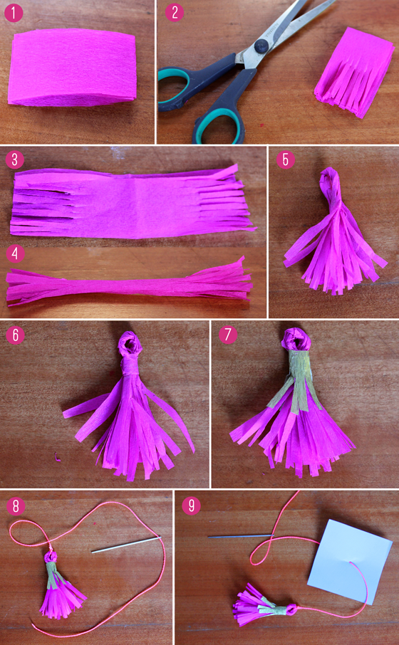 easy how to make a tassle for cinco de mayo photo instructions