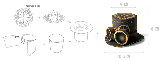 printable top hat pattern