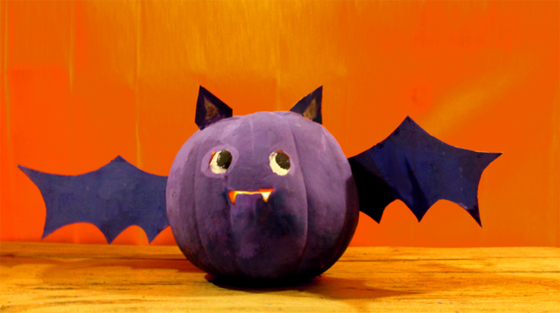 Halloween pumpkin bat diy craft and tutiorial.