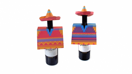 Sombero & Poncho: Decorations for wine bottles!