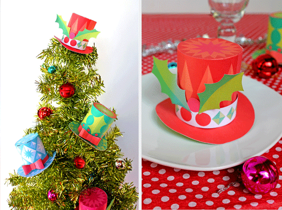 Download Holiday Festive Paper Hats Free No Sew Mini Top Hat Templates 3D SVG Files Ideas | SVG, Paper Crafts, SVG File