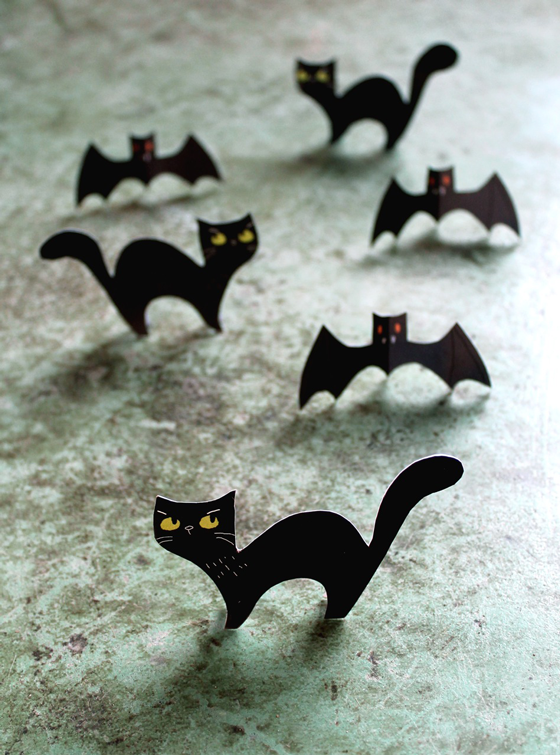 cat owl haunting bat halloween printable templates