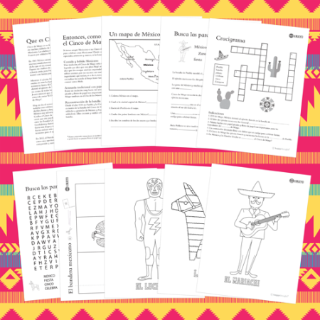 DIY craft paper hoja de actividades aprender y celebrar