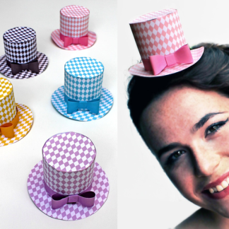 Diamond paper hats for fashion