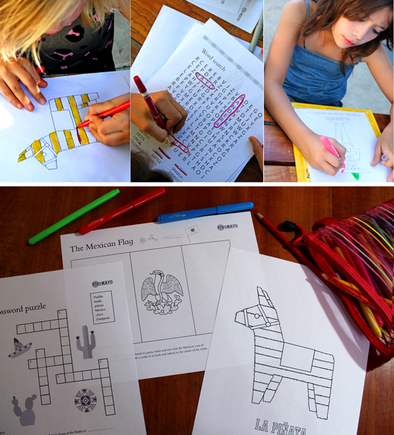 Cinco de Mayo activity worksheets for school or college!