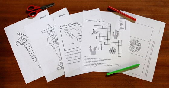 5 de mayo puebla festival printable worksheets classroom homeschool