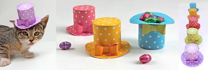 Cute polka dot mini top hat spotty accessories event fashion no sew!