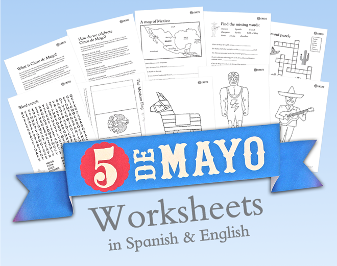 Cinco de Mayo worksheets in spanish and english