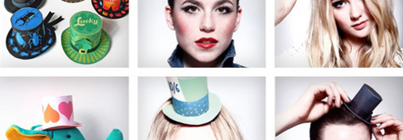 Fashion paper couture mini top hats