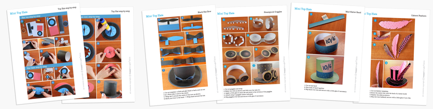 Cómo hacer un mini sombrero de copa - ¡instrucciones para hacer un mini sombrero de copa de papel sin costuras!