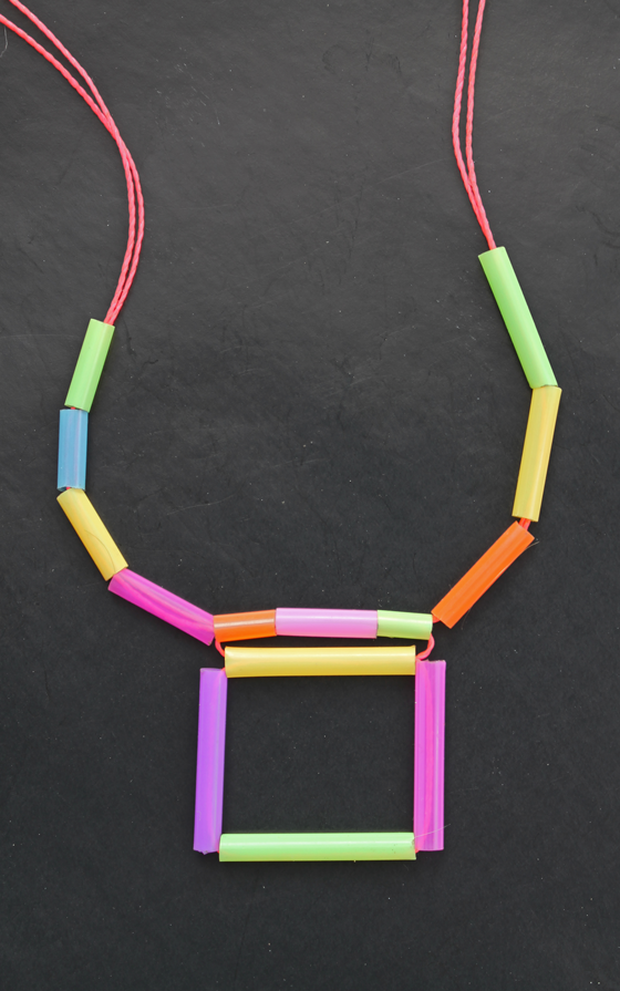 Paper Straw Necklaces - The Simply Crafted Life