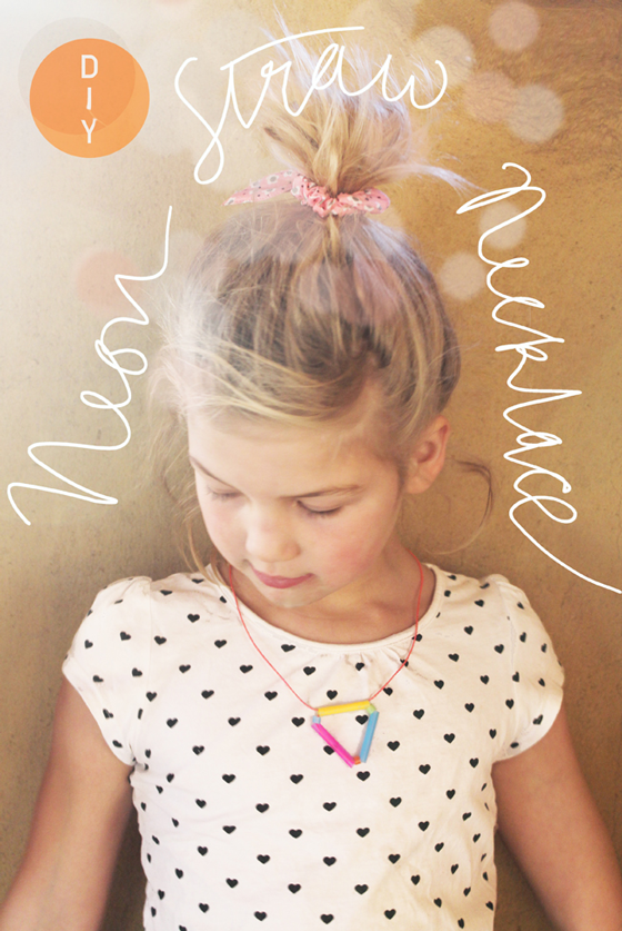 Drinking straw necklace: Necklace diy craft kids activities fun project!