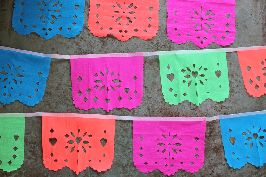 how to make papel picado from crepe paper