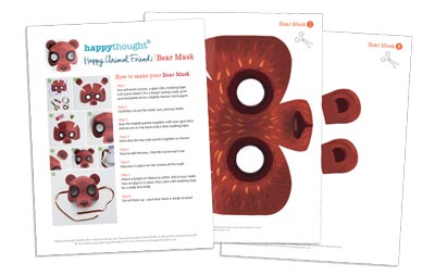 10 Printable Animal Masks bear template