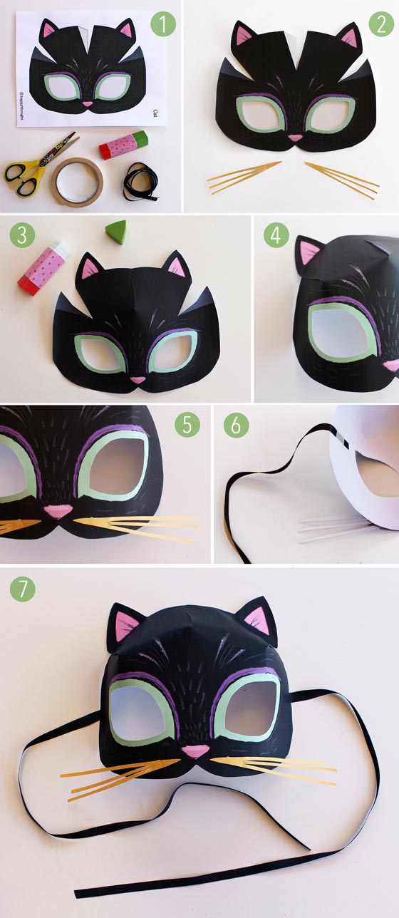 Cat Mini Mask Printable Template