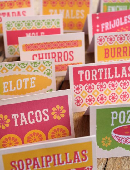 DIY printable Mexican food signs. Be creative today • Happythought