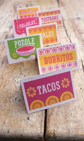 DIY printable Mexican food signs. Be creative today • Happythought