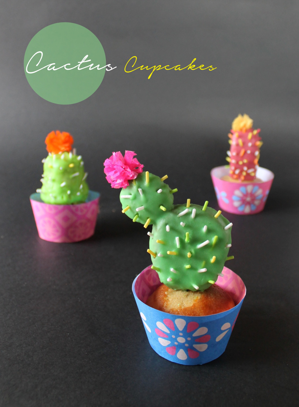 How to make cactus cupcakes for Day of the Dead!