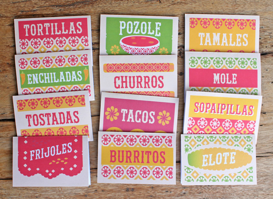 99 food signs with a classic Mexican flavor