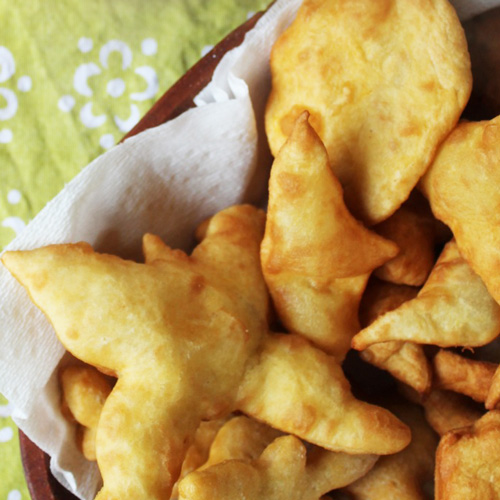 tasty sopaipillas in shapes for a rainy day snack!