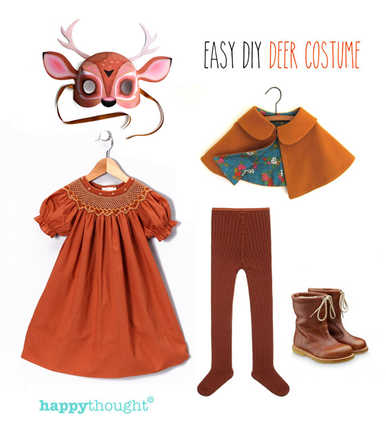 Easy throw together deer costume with deer mask