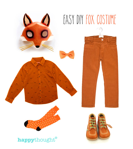 Kitsune fox mask template. DIY mask costumes • Happythought