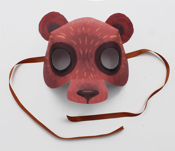 Bear: Animal mask: 10 Printable Animals