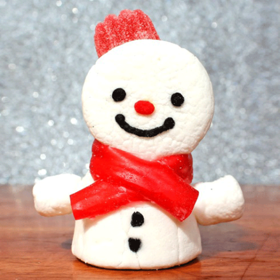 Step-by-step marshmallow snowmen are fun and easy to make!