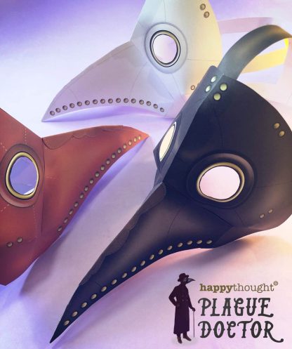 3-colored-masks plague doctor craft