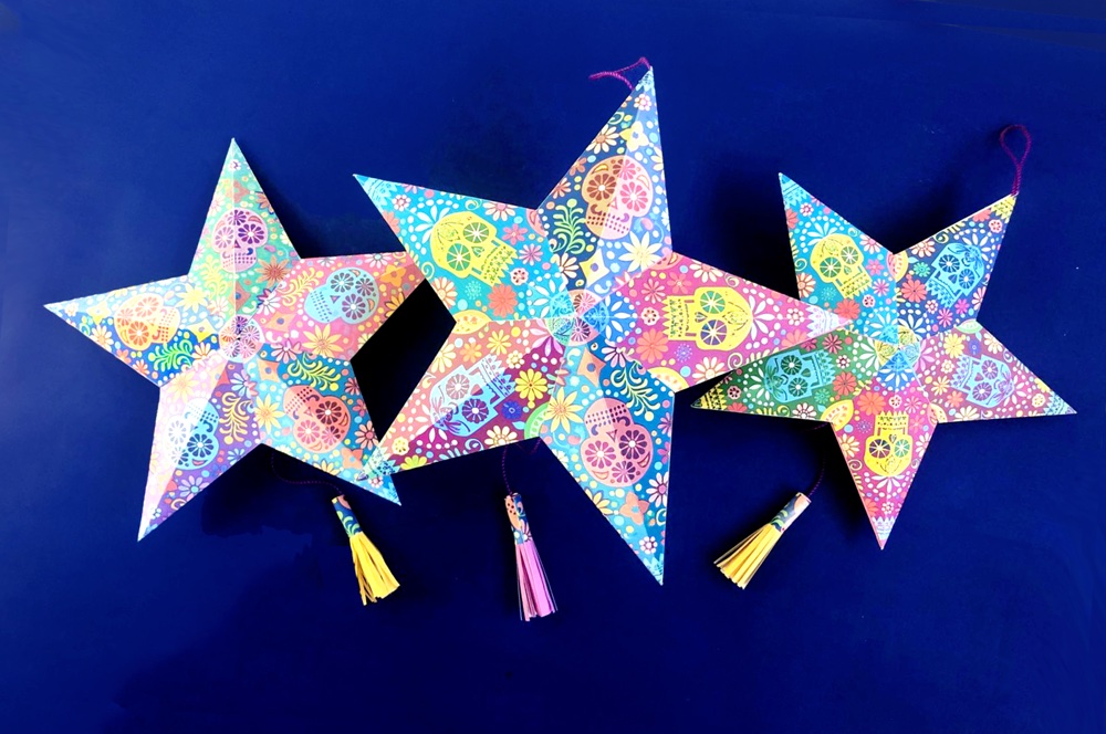 3 day of the dead paper stars