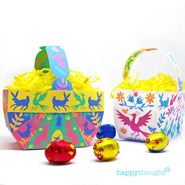 3 easy to make no-sew DIY Easter Basket template designs + instructions included