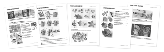 5 de Mayo flower templates, patterns and flower headpiece worksheets!