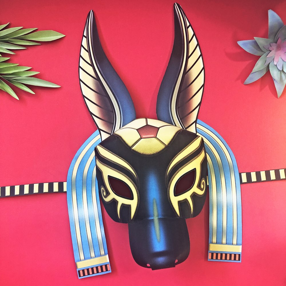 DIY Anubis Mask Template Paper Costume Mask Happythought