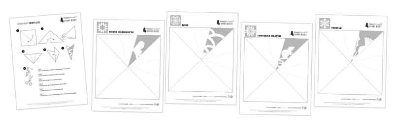 BURNS NIGHT SUPPER Snowflakes templates and patterns for decorations