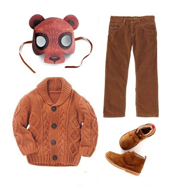Bear mask and costume idea to dress up for world book day