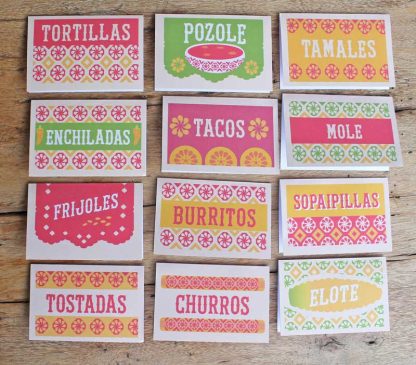 Cartelitos para comida y bebidas mexicanas -¡fáciles de descargar