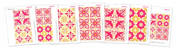 Printable Talavera Tile Templates Craft Activity Home Diy