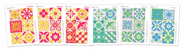 Craft activity - Talavera tiles to print out and decorate you home.